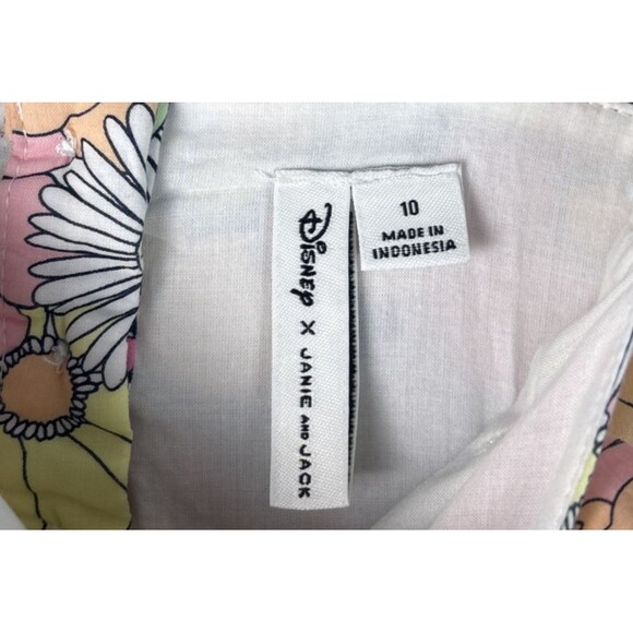 Disney X JANIE AND JACK Minnie Mouse Summer of Love Multi Floral Dress Size 10 - Picture 7 of 11